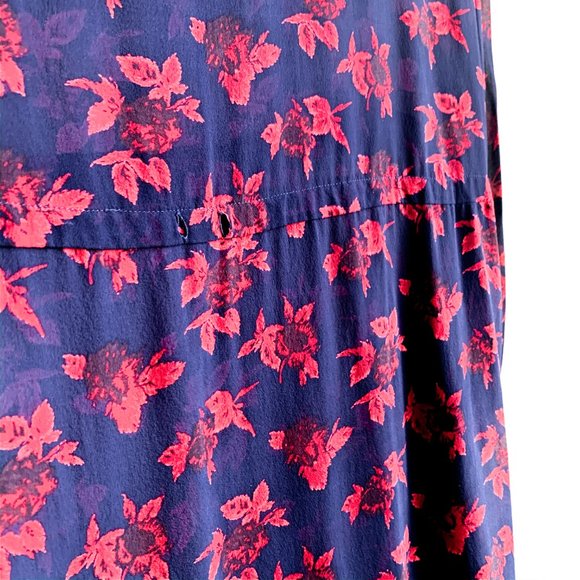 madewell sheer long sleeve floral print dress - Picture 6 of 6